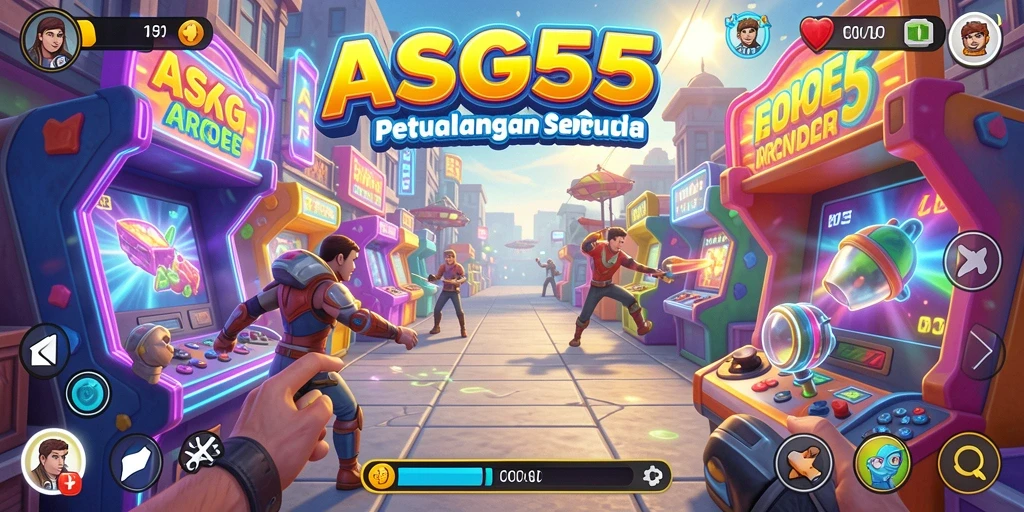Screenshot gameplay ASG55 menampilkan aksi seru di level arcade.
