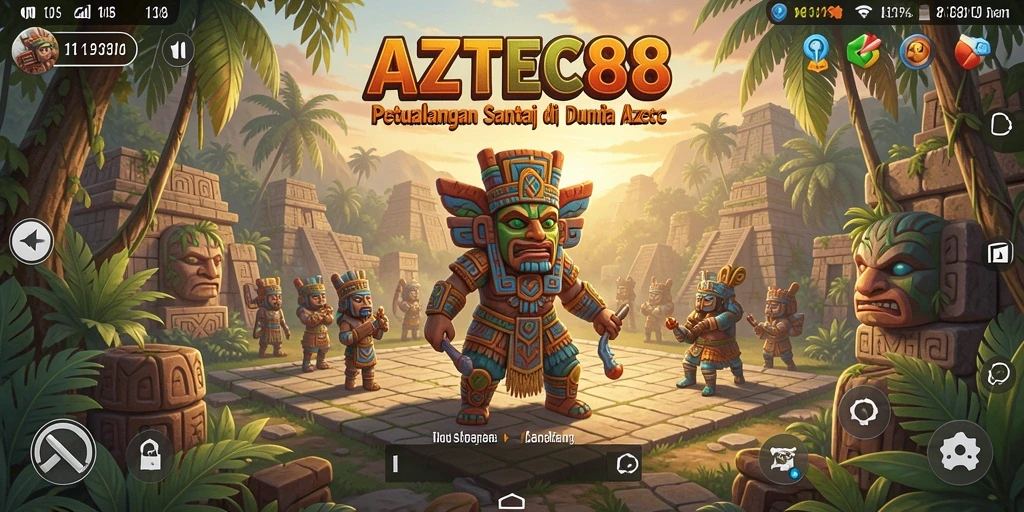 Tampilan gameplay AZTEC88 yang captivating dan penuh warna.