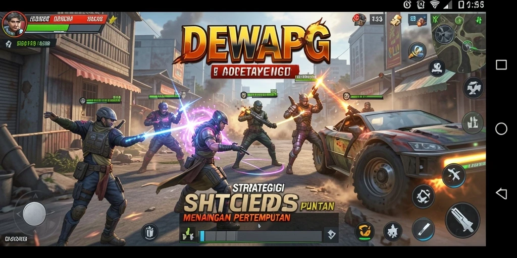 Tampilan epic dari gameplay DEWAPG yang menampilkan strategi pertempuran.