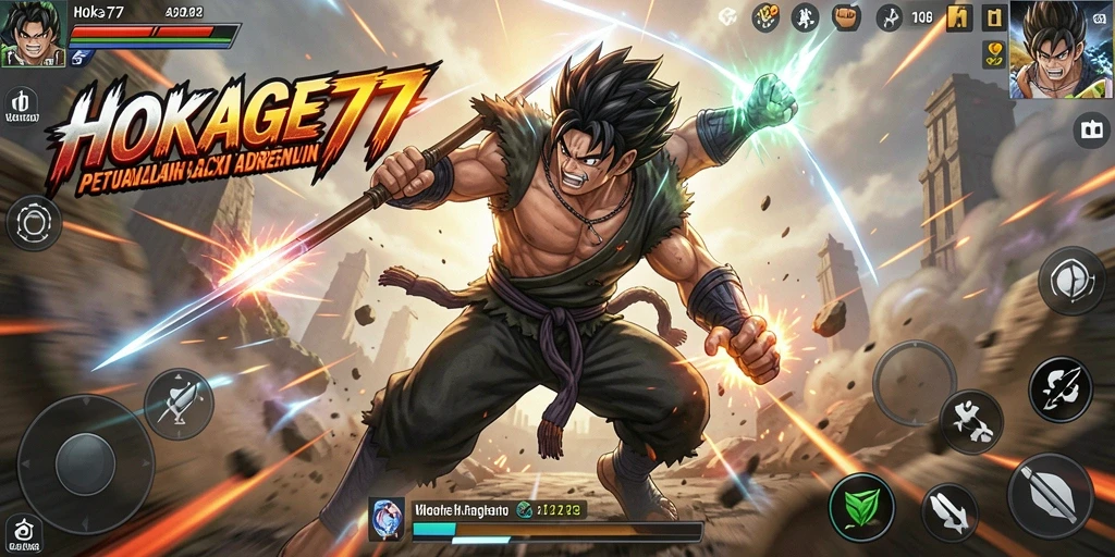 Tampilan gameplay HOKAGE77 yang mendebarkan dan penuh aksi.