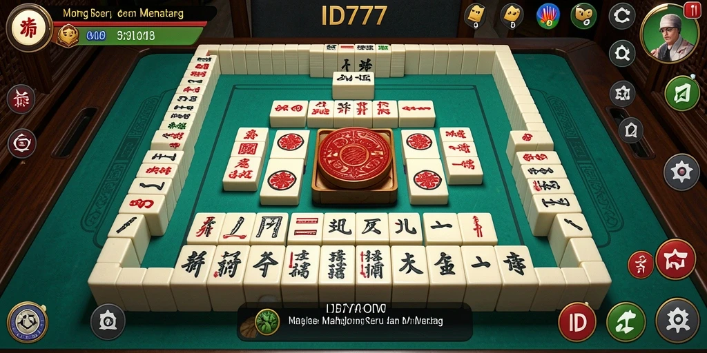 Tampilan gameplay seru dalam permainan Mahjong ID777.
