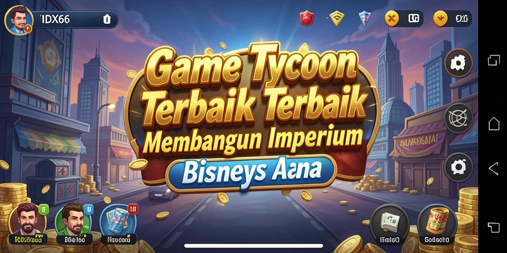 Tampilan gameplay <strong>IDX66</strong> yang menarik dengan fokus pada pengelolaan bisnis.