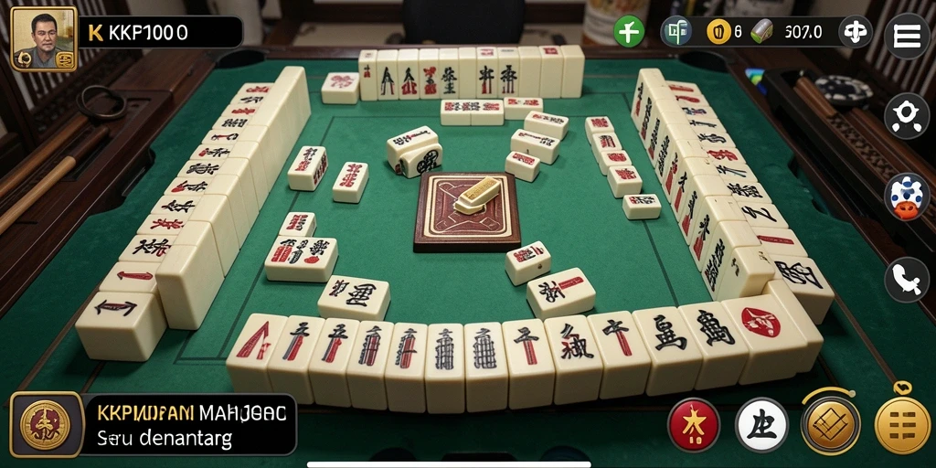 Screenshots KPK100 menampilkan gameplay Mahjong yang menarik dan seru.