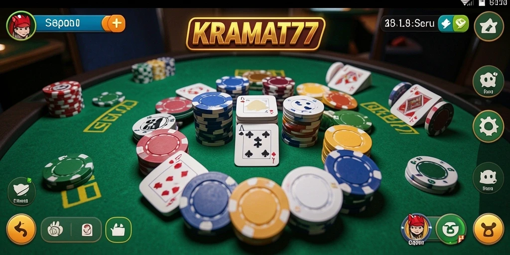 Gameplay KRAMAT77 yang seru dalam permainan Gaple.