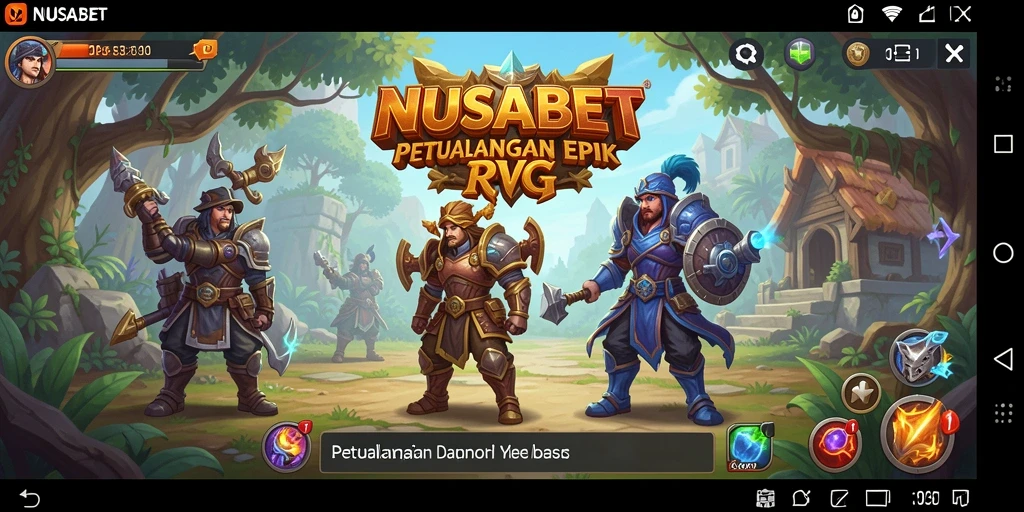 Screenshot gameplay NUSABET dengan aksi pertarungan seru.