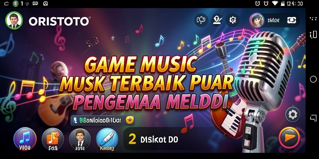 Screenshot ORISTOTO yang menampilkan gameplay Music yang memukau.