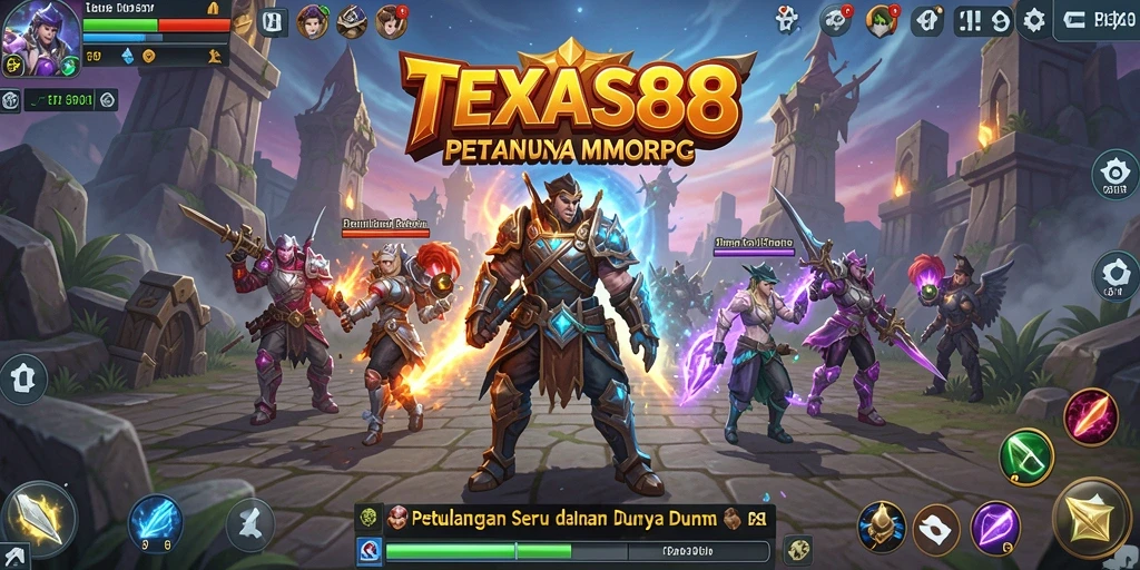 Screenshot gameplay TEXAS88 menampilkan aksi seru dalam dunia MMORPG.