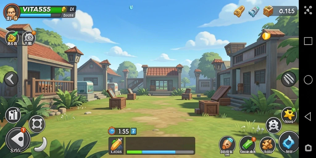 Tampilan gameplay VITA555 yang sederhana dan menarik.
