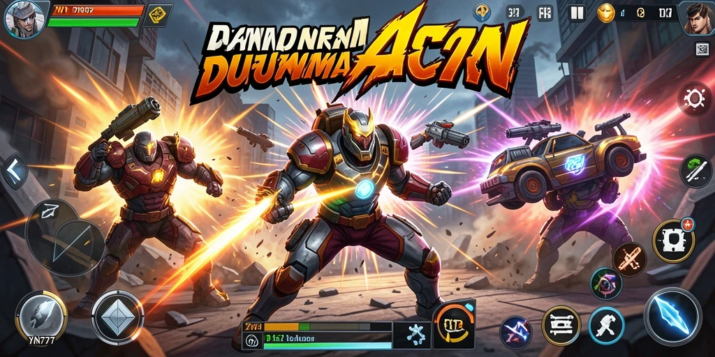 Screenshot utama YN777 menampilkan aksi seru dalam gameplay.